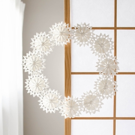 Paper Wreath Off-White D43cm 