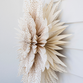 Wall & Window Snowflake -White/Gold Dots D65cm