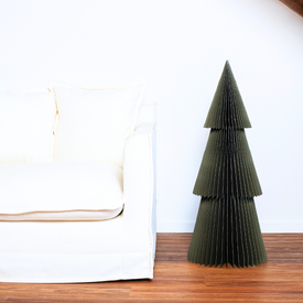Deluxe Tree Tall - Olive Green w/Glitter- 80/95cm