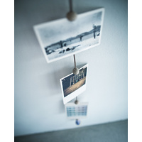 by Wirth All on a String Photo Holder - Black Bead + Leather