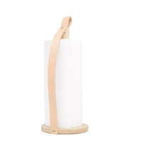 by Wirth Hands On Paper Towel Holder - Natural Oak and Natural Leather
