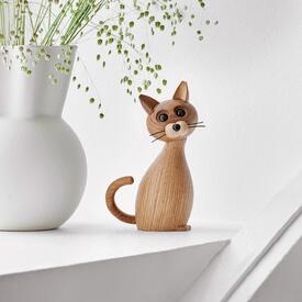 Lucky- Wooden Figure Cat