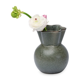 Sweeping Top Vase, Small, Moss Green