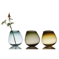 Cognac - Glass vase/sculpture amber