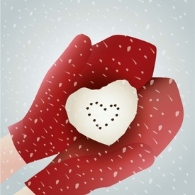 ViSSEVASSE Snow Heart - Greeting Card A6