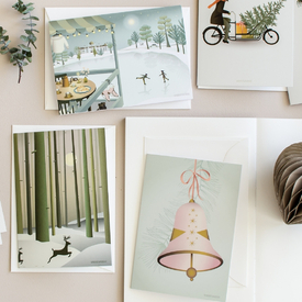 ViSSEVASSE Christmas Girls - Christmas Greeting Card A6
