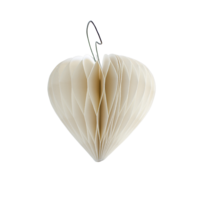 Off-white Paper Heart Ornament H9cm