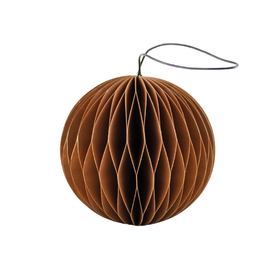 Rust Paper Sphere Ornament H8.5cm