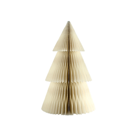 Deluxe Tree- Off-White w Silver Gltr