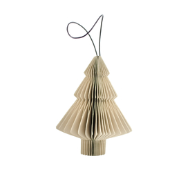 Linen Paper Tree Ornament H10cm
