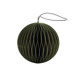 Olive Green Paper Sphere Ornament H8.5cm