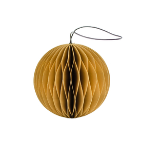 Golden Sand Paper Sphere Ornament H8.5cm