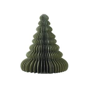 Tree Standing  Olive Green with Silver Glitter Edge 20cm