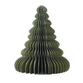 Tree Standing Olive Green with Silver Glitter Edge 24cm