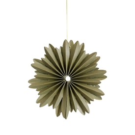 Olive Green Hanging Star Ornament H10cm