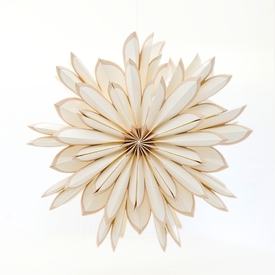 Wall & Window Paper Snowflake Off-White w Flaxseed Edge D50cm