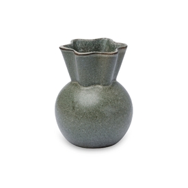 Sweeping Top Vase, Small, Moss Green