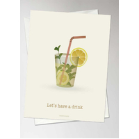 ViSSEVASSE Let's Have A Drink - Greeting Card A6
