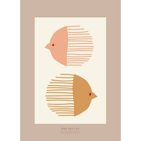 ViSSEVASSE Bird And Fish Poster
