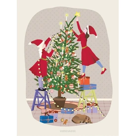 ViSSEVASSE Christmas Girls - Christmas Greeting Card A6