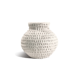Cotton Stone Vase Round