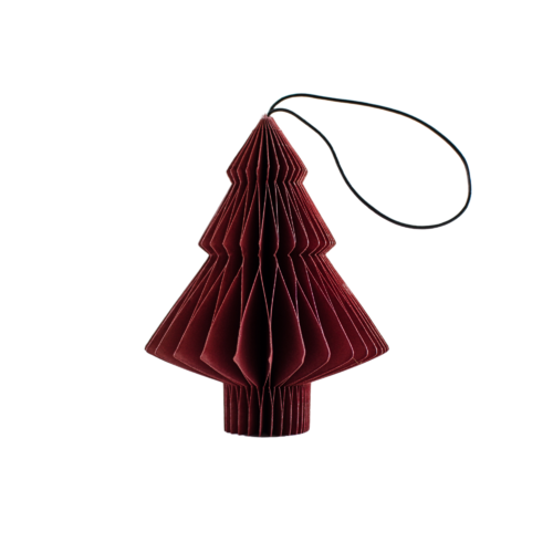 Classic Red Paper Tree Ornament H10cm