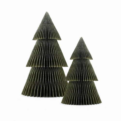 Deluxe Paper Tree - Olive Green w/Glitter  31/45cm