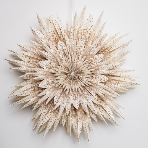Wall & Window Snowflake -White/Gold Dots D65cm