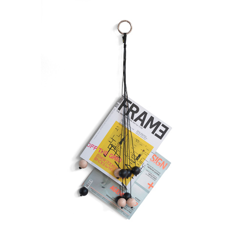 by Wirth Magazine Hang Out Magazine Holder - Black Leather