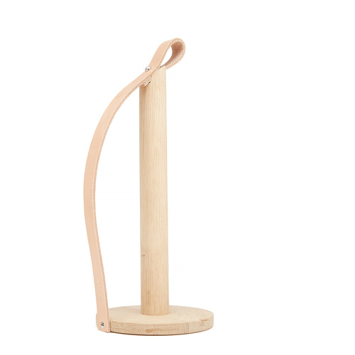 by Wirth Hands On Paper Towel Holder - Natural Oak and Natural Leather