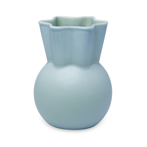Sweeping Top Vase Light Blue