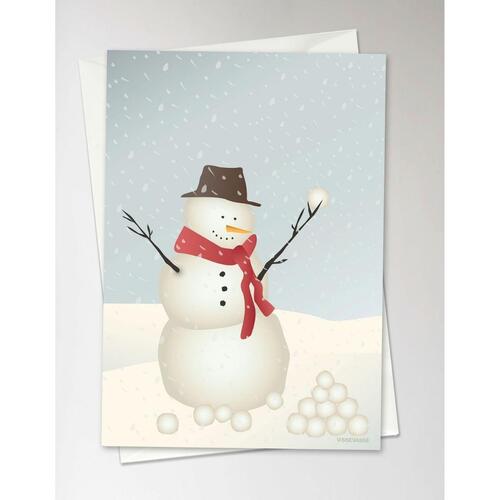 ViSSEVASSE  Snowman - Christmas Greeting Card A6