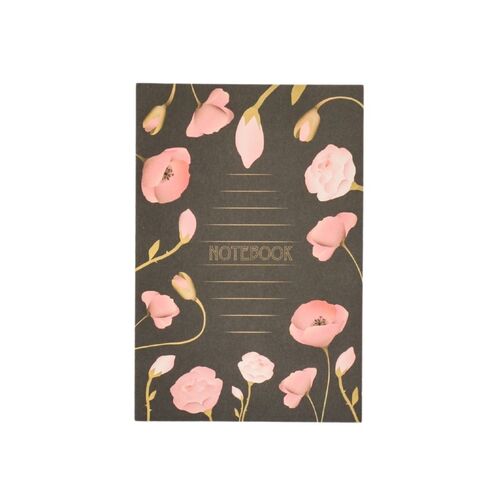 ViSSEVASSE Black with Flowers - Notebook A5