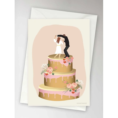 ViSSEVASSE  Wedding Cake- Greeting Card A6