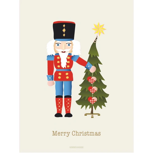 ViSSEVASSE Merry Christmas Nutcracker - Christmas Greeting Card A6