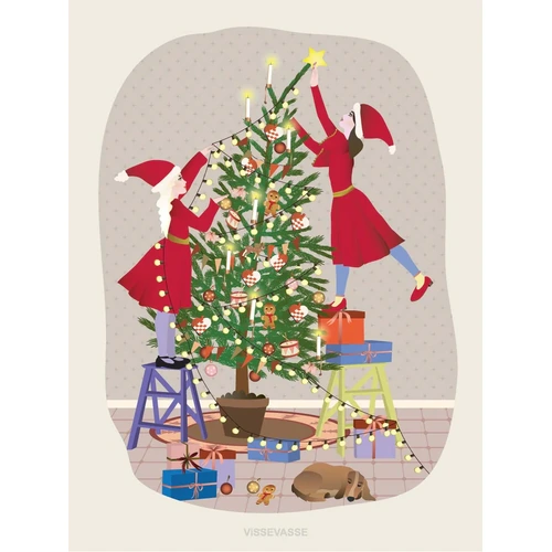 ViSSEVASSE Christmas Girls - Christmas Greeting Card A6